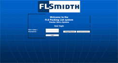 Desktop Screenshot of packinglist.flsmidth.com