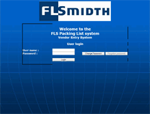 Tablet Screenshot of packinglist.flsmidth.com